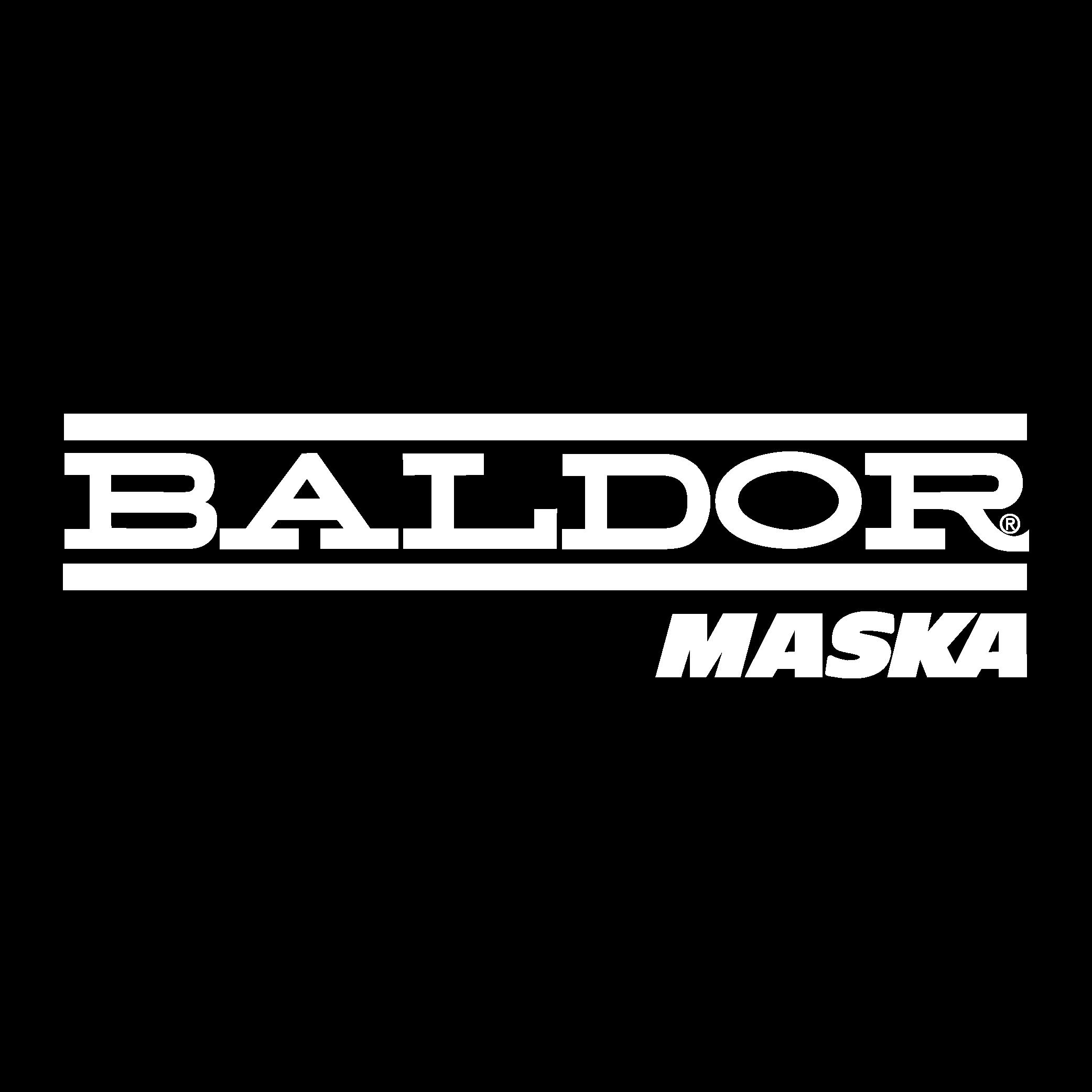 Baldor Maska White Logo Vector Logo